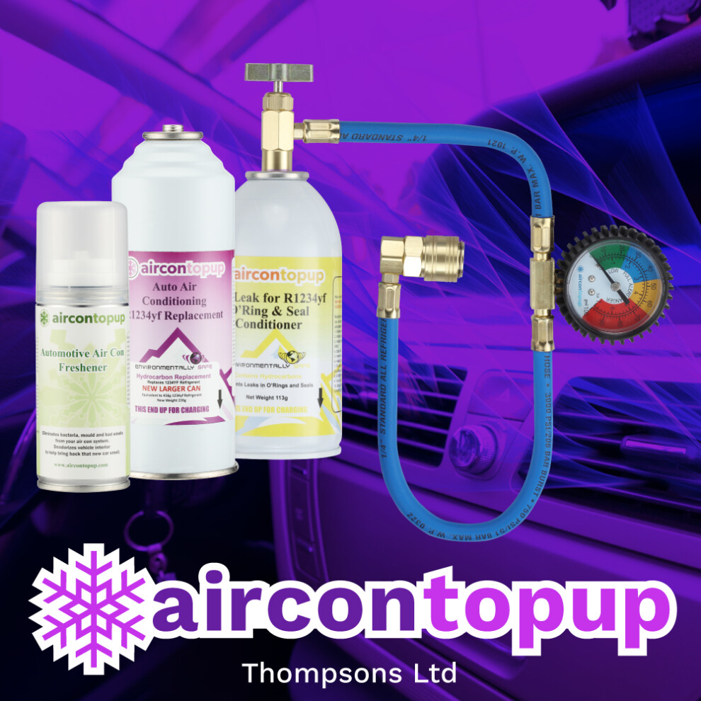 Car Ac Aircon R1234yf Diy Kit Top Up Topup+Leak Stopper +Sanitiser 685757152570