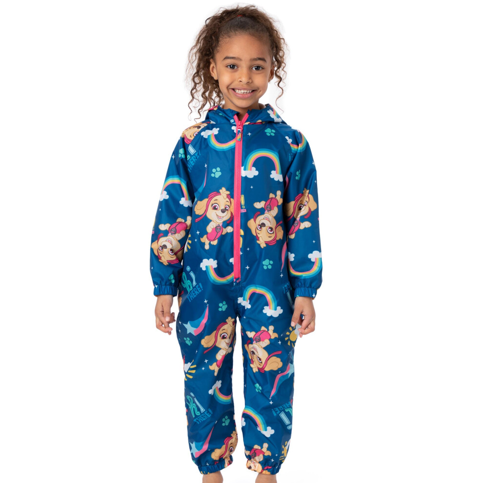 (6-7 Years) Paw Patrol Puddle Suit (Girls Blue)