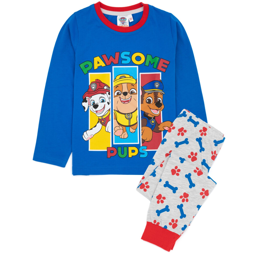 (6-7 Years) Paw Patrol Long Sleeve Long Leg Pyjama Set (Boys Blue)