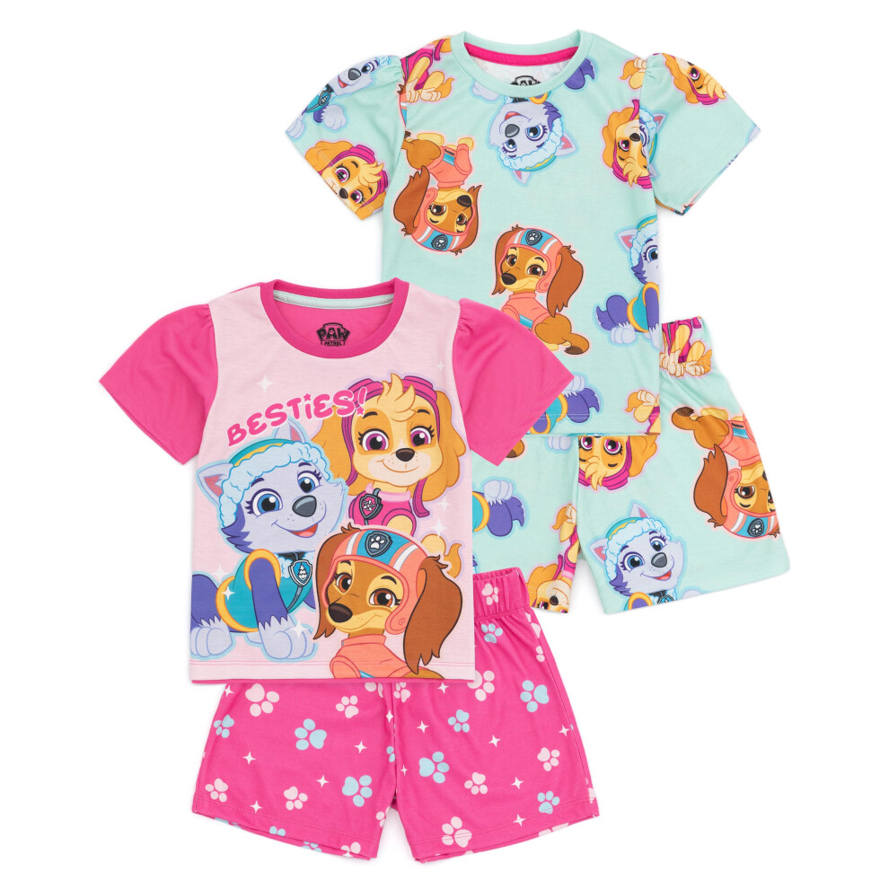 (3-4 Years) Paw Patrol Short Sleeve Short Leg Pyjama Set (Girls Multicoloured)