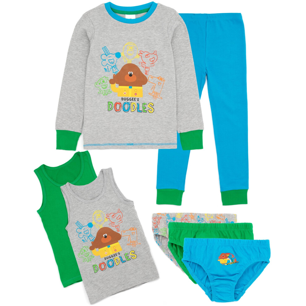 (4-5 Years) Hey Duggee Long Sleeve Long Leg Pyjama Set (Unisex Kids Multicoloured)