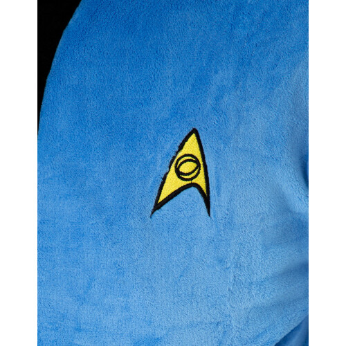 Star Trek (Large) Star Trek Hooded Bathrobe (Mens Blue) 2