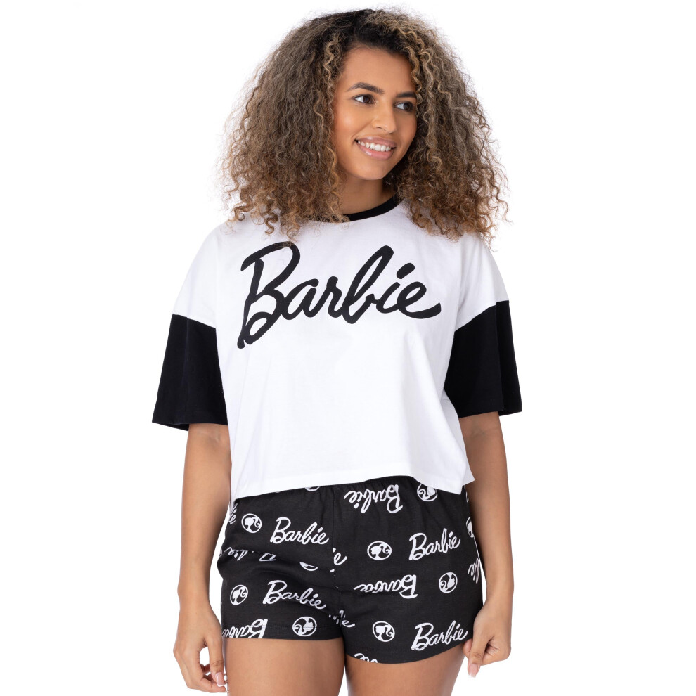 (Large) Barbie Short Sleeve Short Leg Pyjama Set (Womens Multicoloured)