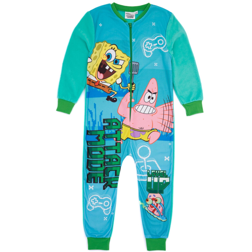 (7-8 Years) SpongeBob SquarePants Onesie (Boys Green)