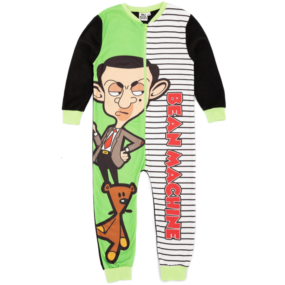 (7-8 Years) Mr Bean Onesie (Boys Green)