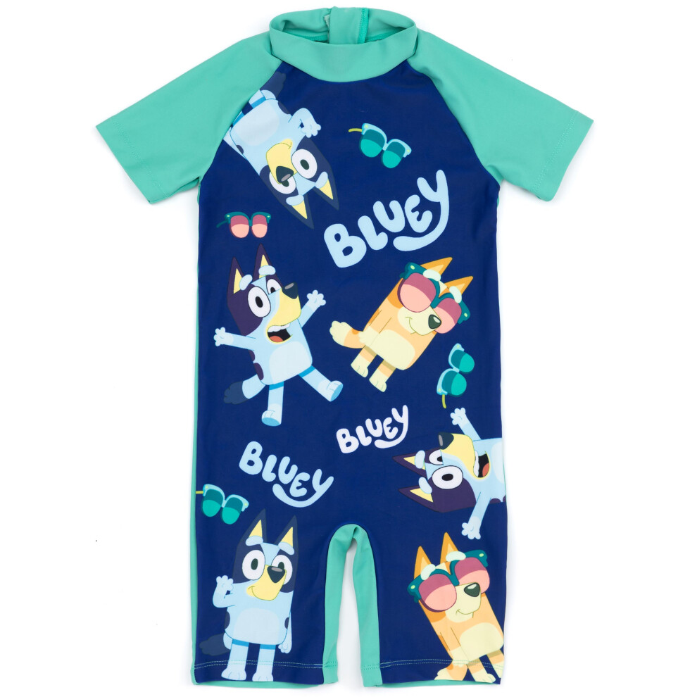 (5-6 Years) Bluey 1 Piece Surf Suit (Boys Blue)