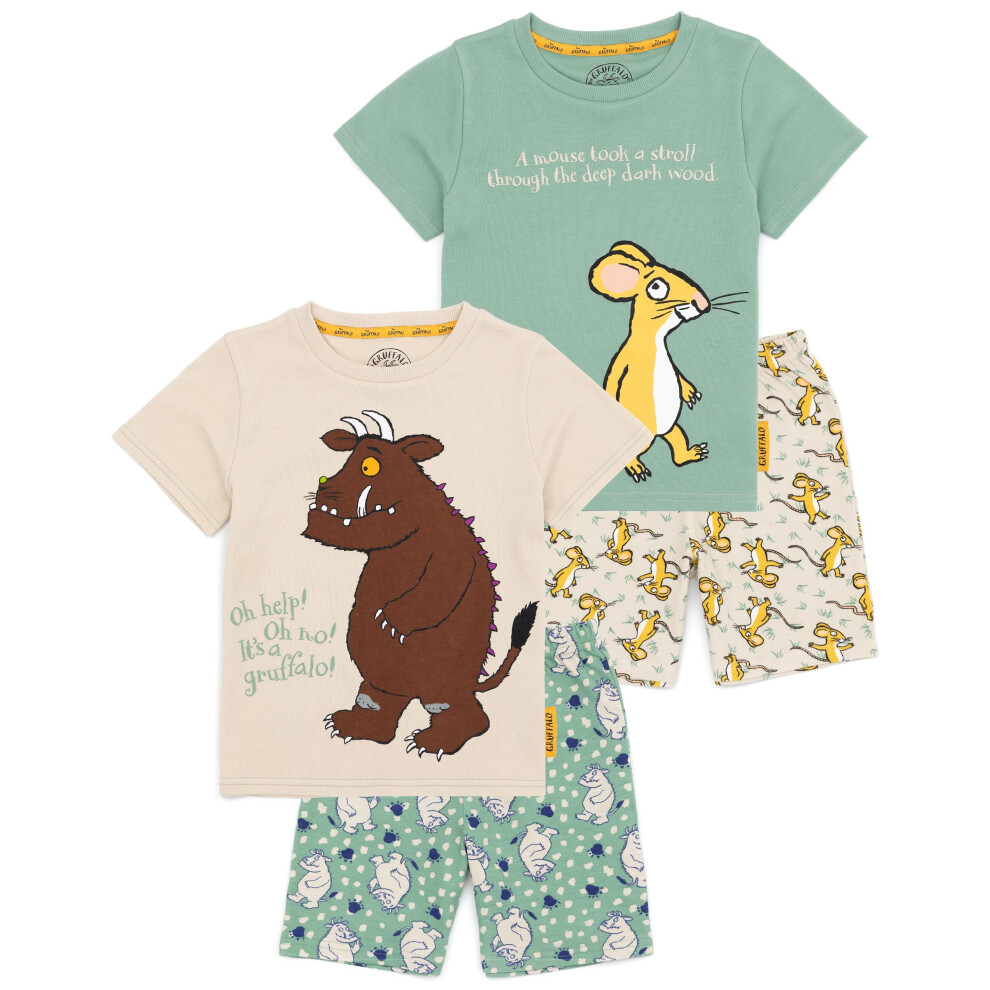 (5-6 Years) Gruffalo & Friends Short Sleeve Short Leg Pyjama Set (Unisex Kids Multicoloured)