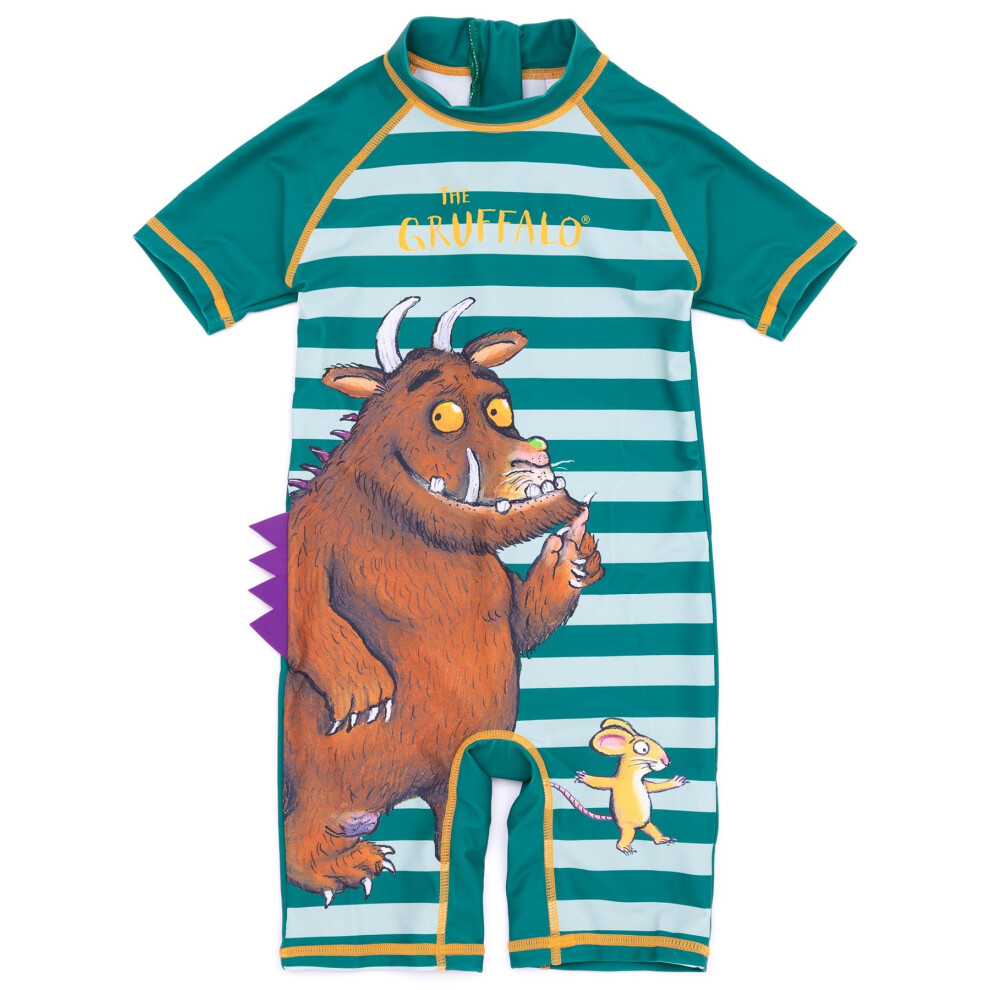 (3-4 Years) Gruffalo & Friends 1 Piece Surf Suit (Unisex Kids Green)