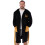 (Medium) The Godfather Hooded Bathrobe (Mens Black) 4