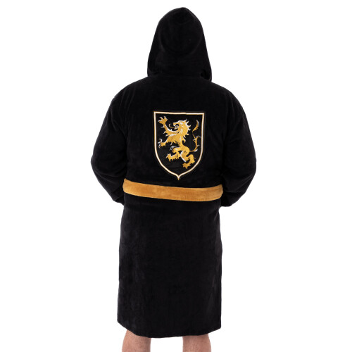 (Medium) The Godfather Hooded Bathrobe (Mens Black) 1