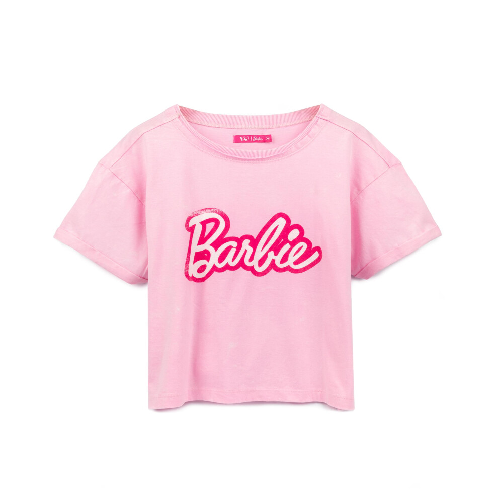 (Small) Barbie Short Sleeved T-Shirt (Womens Pink)