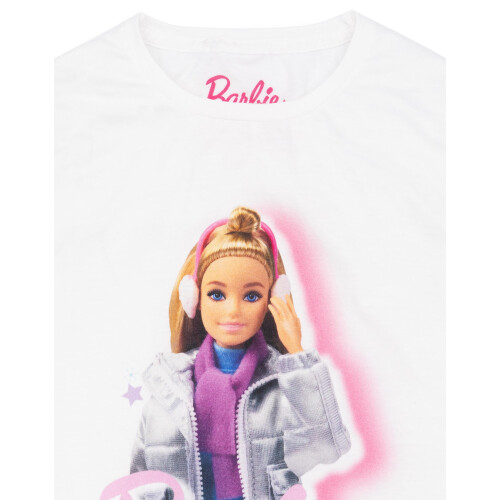 Barbie (Medium) Barbie Short Sleeved T-Shirt (Womens White) 2