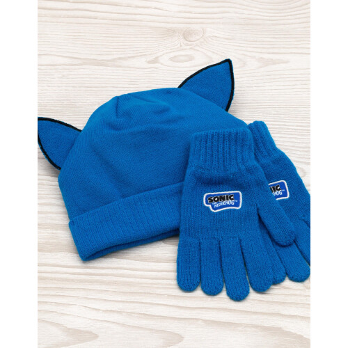 Sonic The Hedgehog Sonic the Hedgehog Beanie and Gloves Set (Boys Blue) 1