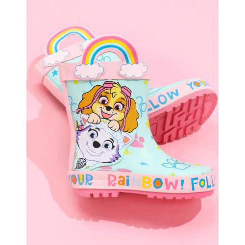 Rain Boots Kids Paw Patrol Wellies Size 10 Blue Print Paw Patrol