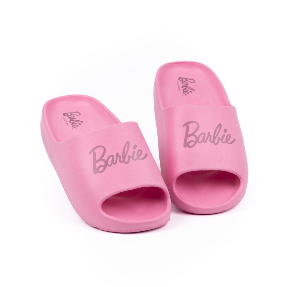 (2.5 UK) Barbie Sliders (Girls Pink)