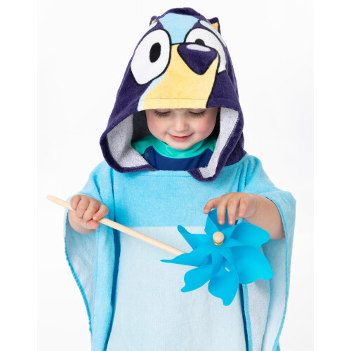 Bluey Bluey Poncho Towel (Unisex Kids Blue) 1