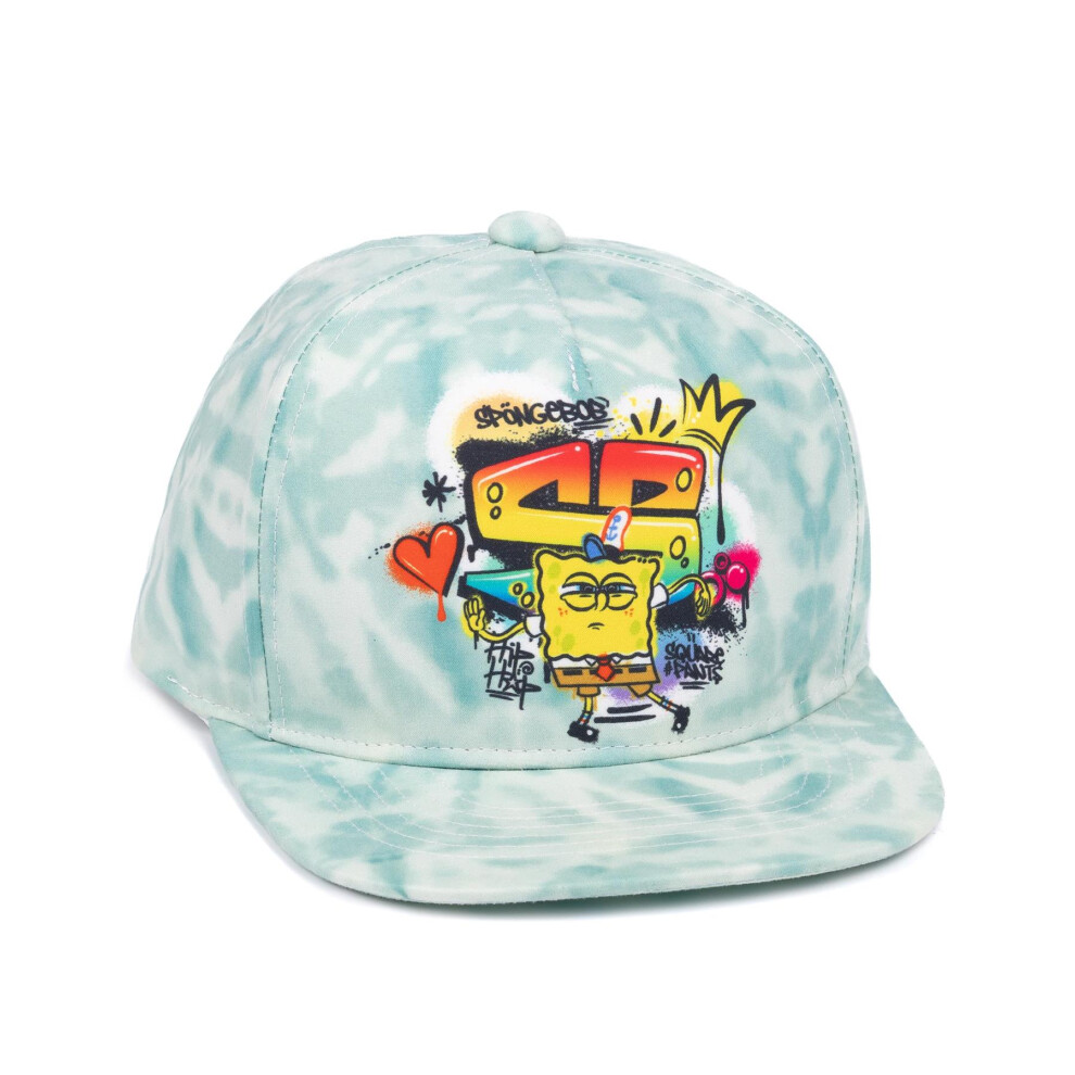 SpongeBob SquarePants Adjustable Curved Peak Cap (Boys Blue)