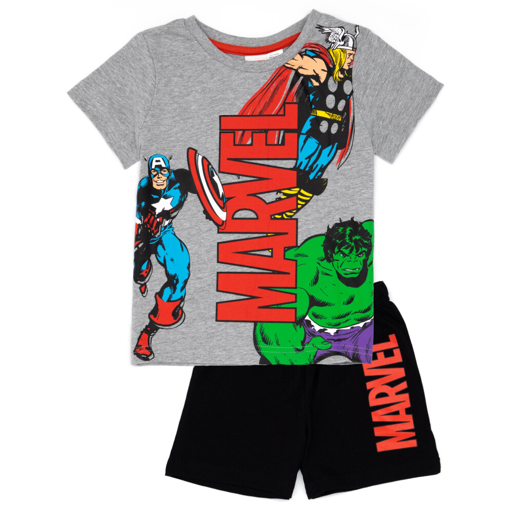 (2-3 Years) Disney Marvel Short Sleeve Short Leg Pyjama Set (Boys Black)