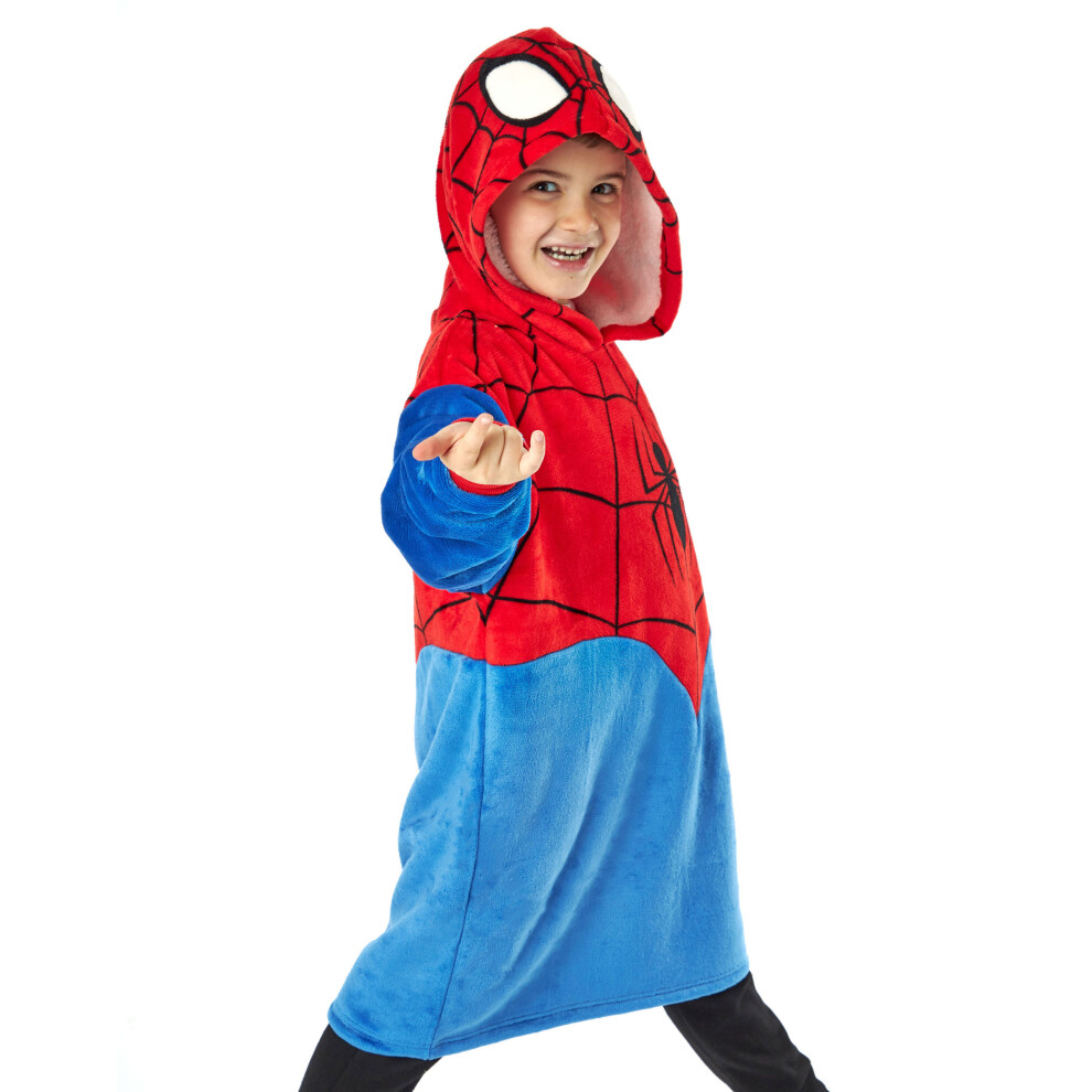 (3-5 Years) Marvel Blanket Hoodie (Boys Blue)