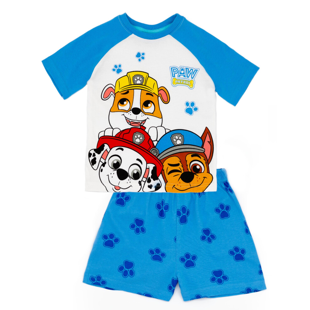 (12-18 Months) Paw Patrol Short Sleeve Short Leg Pyjama Set (Boys Blue)
