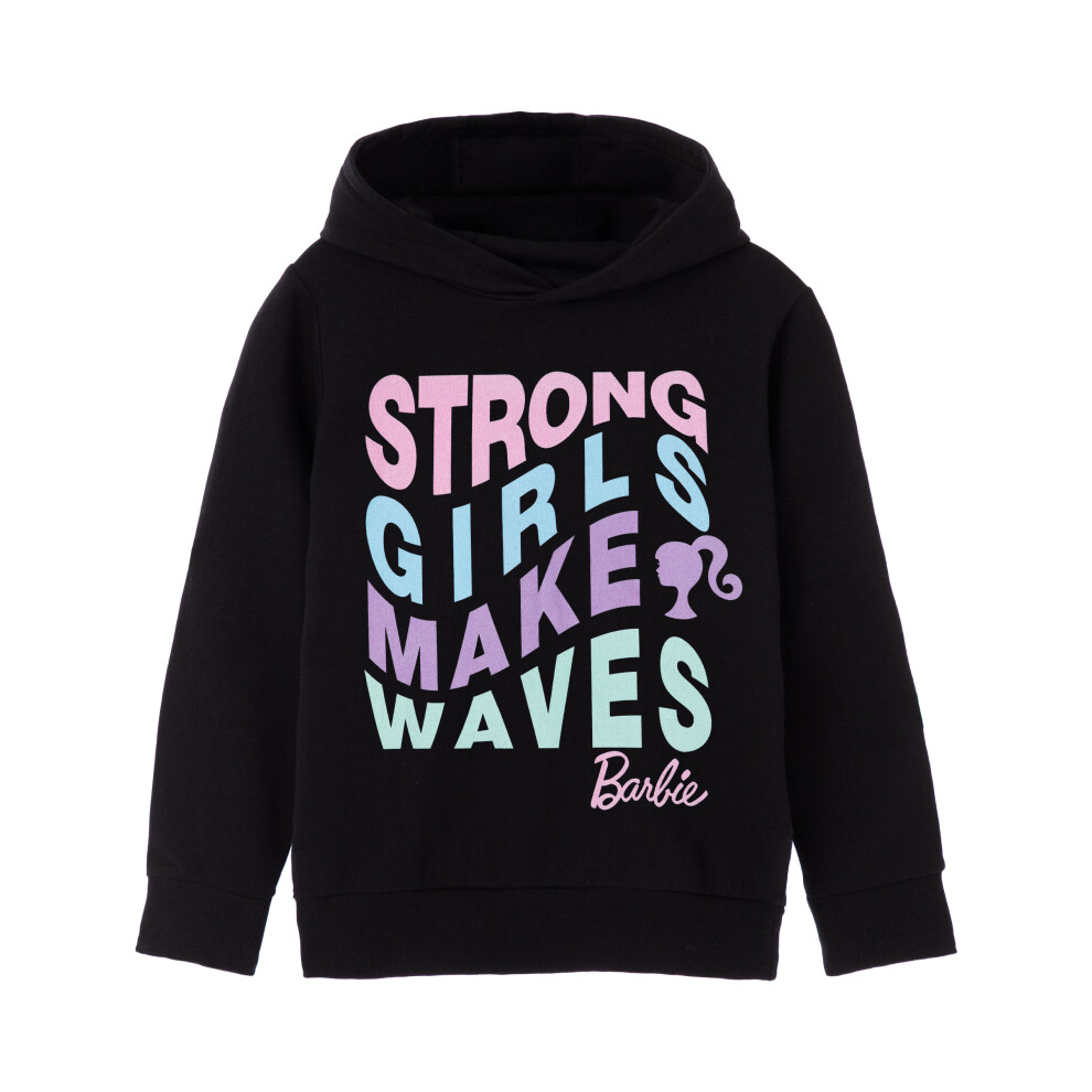 (11-12 Years) Barbie Hoodie (Girls Black)