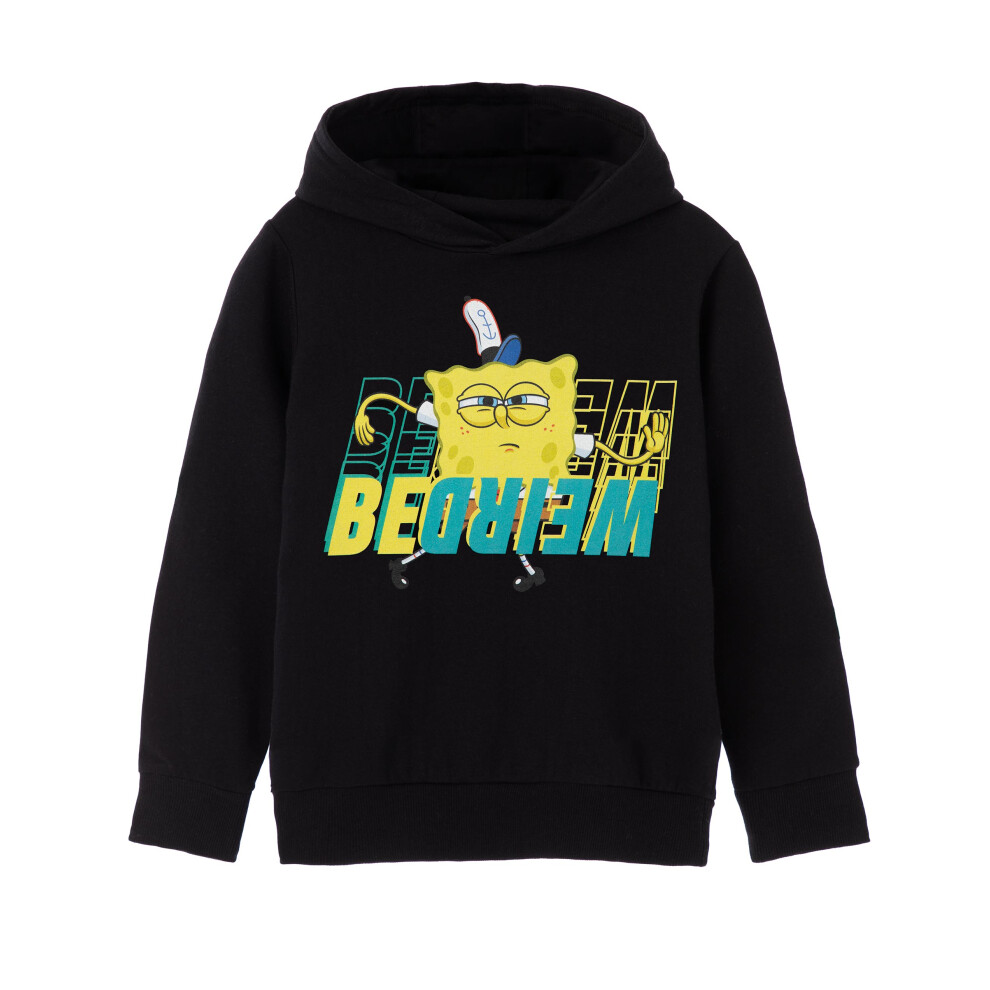 (11-12 Years) SpongeBob SquarePants Hoodie (Boys Black)