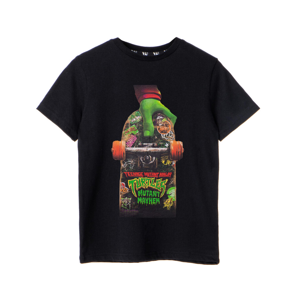 (3-4 Years) Teenage Mutant Ninja Turtles Short Sleeved T-Shirt (Boys Black)