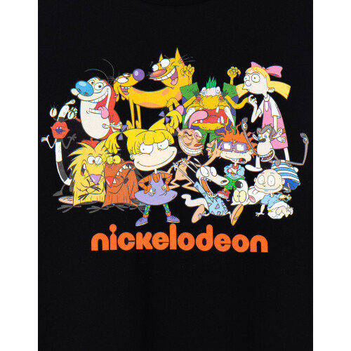 Nickelodeon (X-Large) Nickelodeon Short Sleeved T-Shirt (Unisex Black) 1