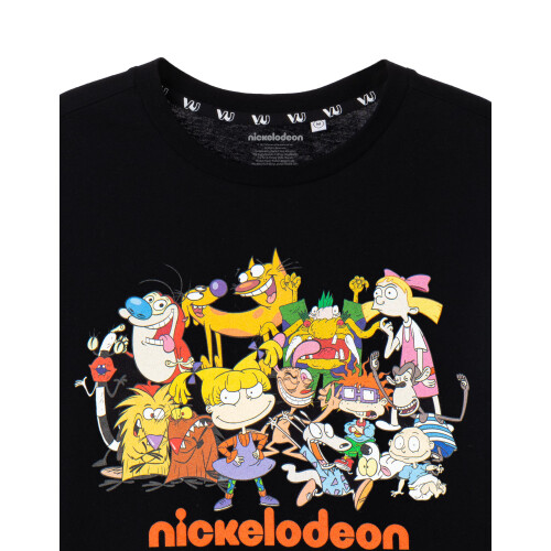 Nickelodeon (Medium) Nickelodeon Short Sleeved T-Shirt (Unisex Black) 2
