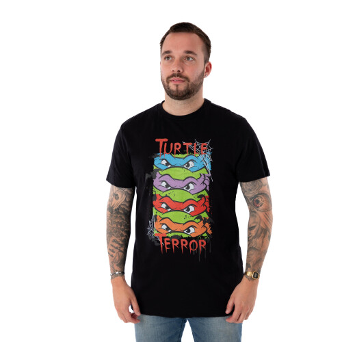 (Medium) Teenage Mutant Ninja Turtles Short Sleeved T-Shirt (Mens Black)