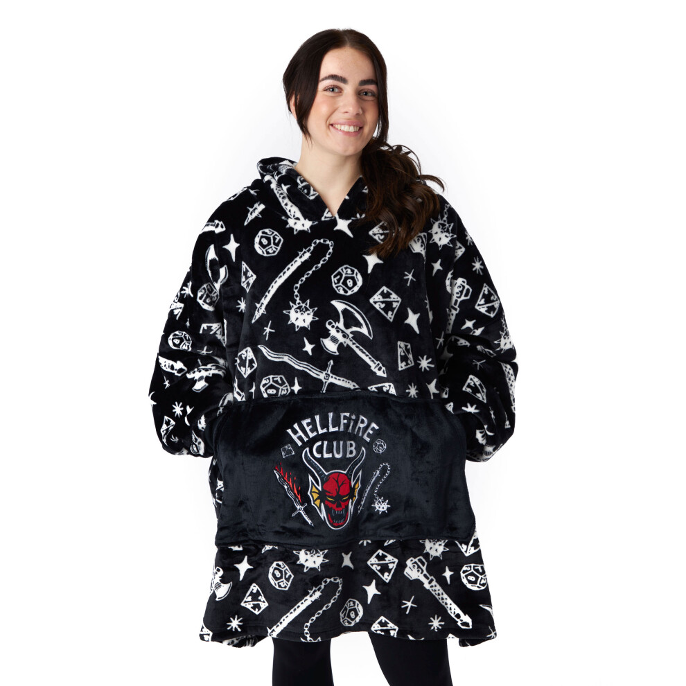 Stranger Things Blanket Hoodie (Unisex Black)