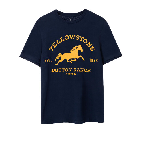 Yellowstone (Medium) Yellowstone Short Sleeved T-Shirt (Mens Blue) 2