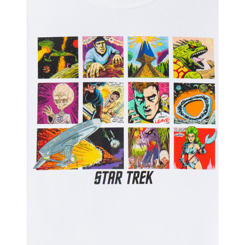 Star Trek (Medium) Star Trek Short Sleeved T-Shirt (Mens White) 1