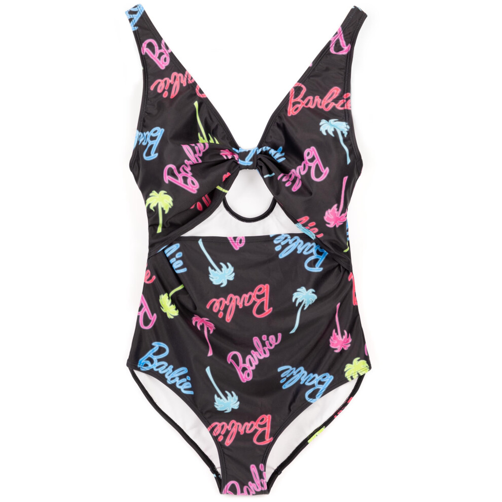 (Large) Barbie 1 Piece Swimming Costume (Womens Multicoloured)