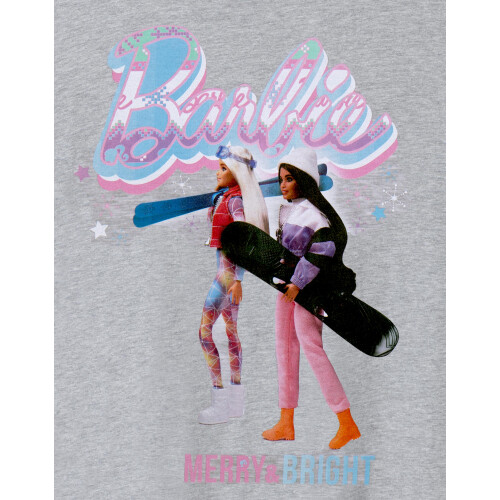 Barbie (Medium) Barbie Short Sleeved T-Shirt (Womens Grey) 1
