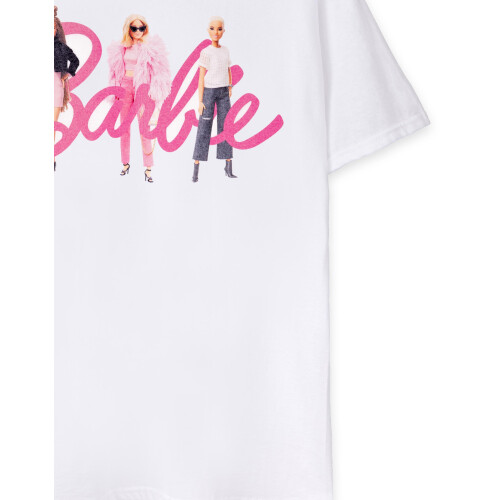 Barbie (Medium) Barbie Short Sleeved T-Shirt (Womens White) 2