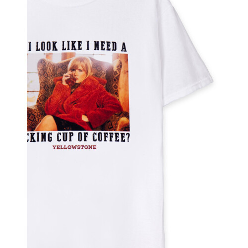 Yellowstone (Medium) Yellowstone Short Sleeved T-Shirt (Womens White) 1