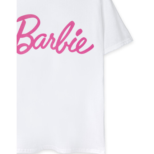 Barbie (Medium) Barbie Short Sleeved T-Shirt (Womens White) 2