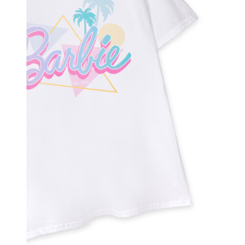 Barbie (Medium) Barbie Short Sleeved T-Shirt (Womens White) 1