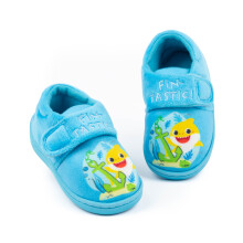 (7 UK) Baby Shark Velcro Loafer Slippers (Boys Blue)