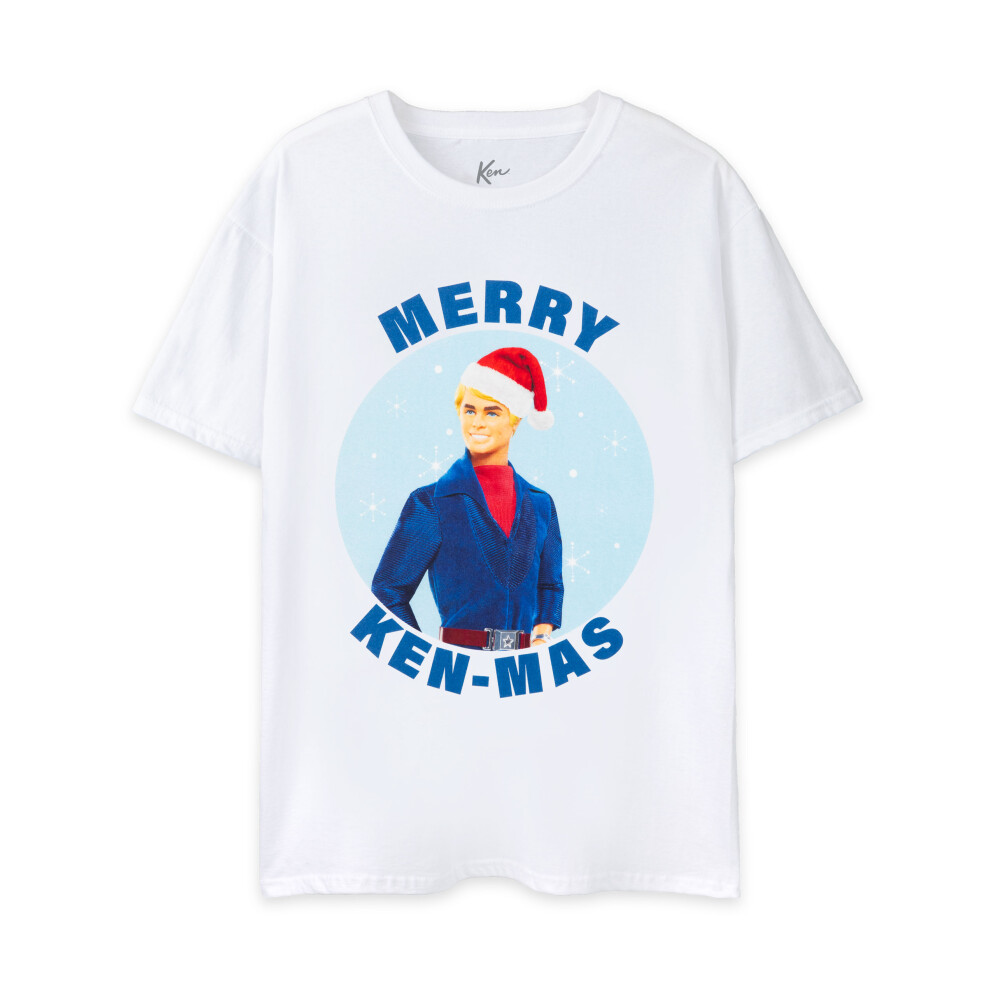 (X-Large) Barbie Short Sleeved T-Shirt (Mens White)