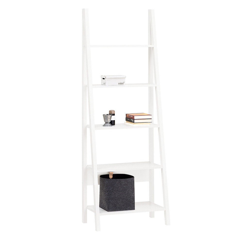 SoBuy® FRG61-W, 5 Tiers Ladder Shelf Bookcase Storage Display Shelving