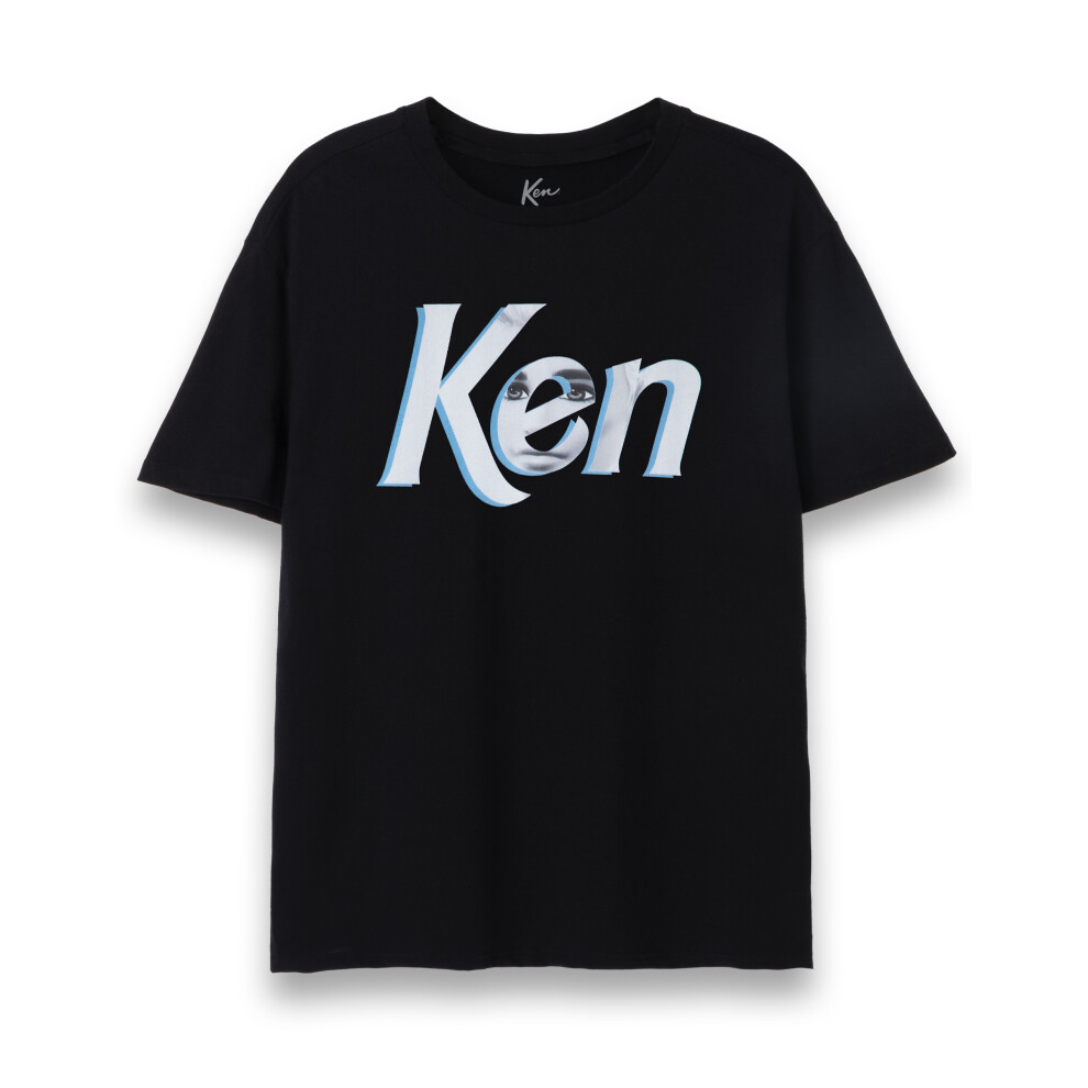 (Large) Barbie Short Sleeved T-Shirt (Mens Black)