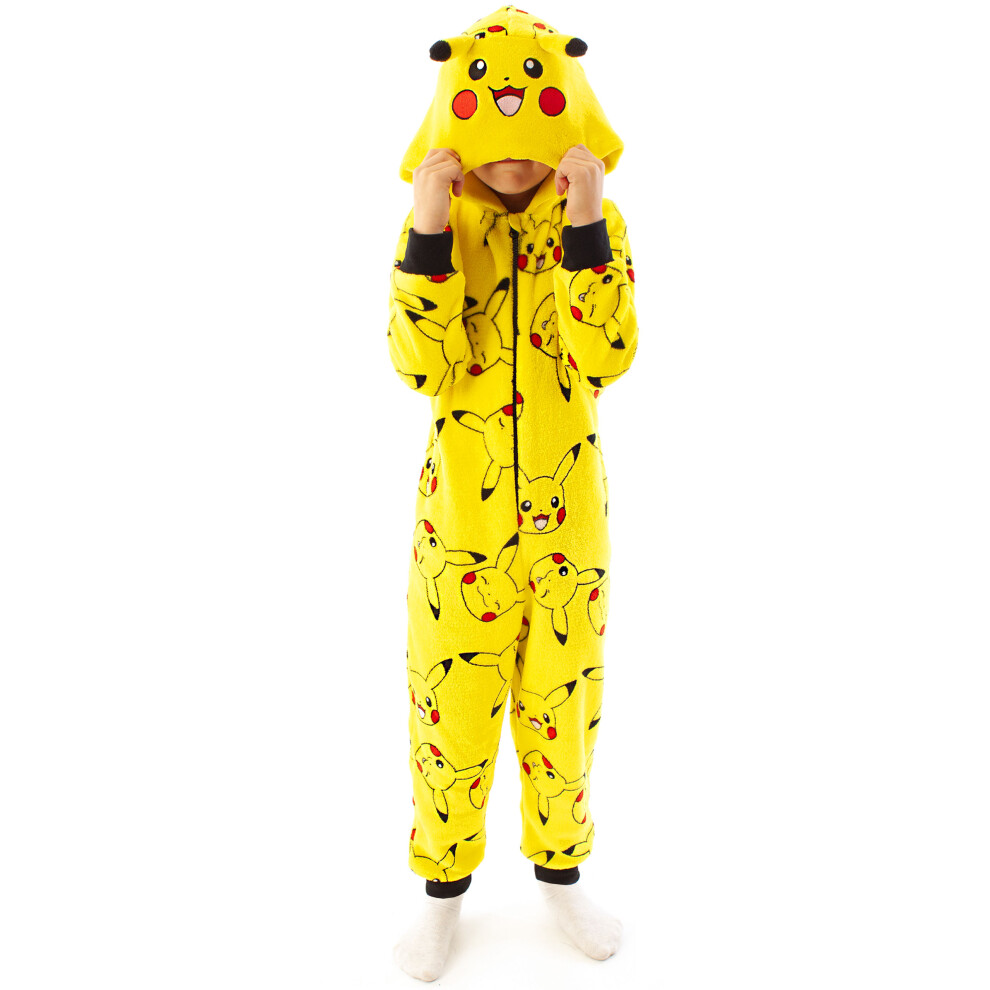 (9-10 Years) Pokemon Onesie (Unisex Kids Yellow)