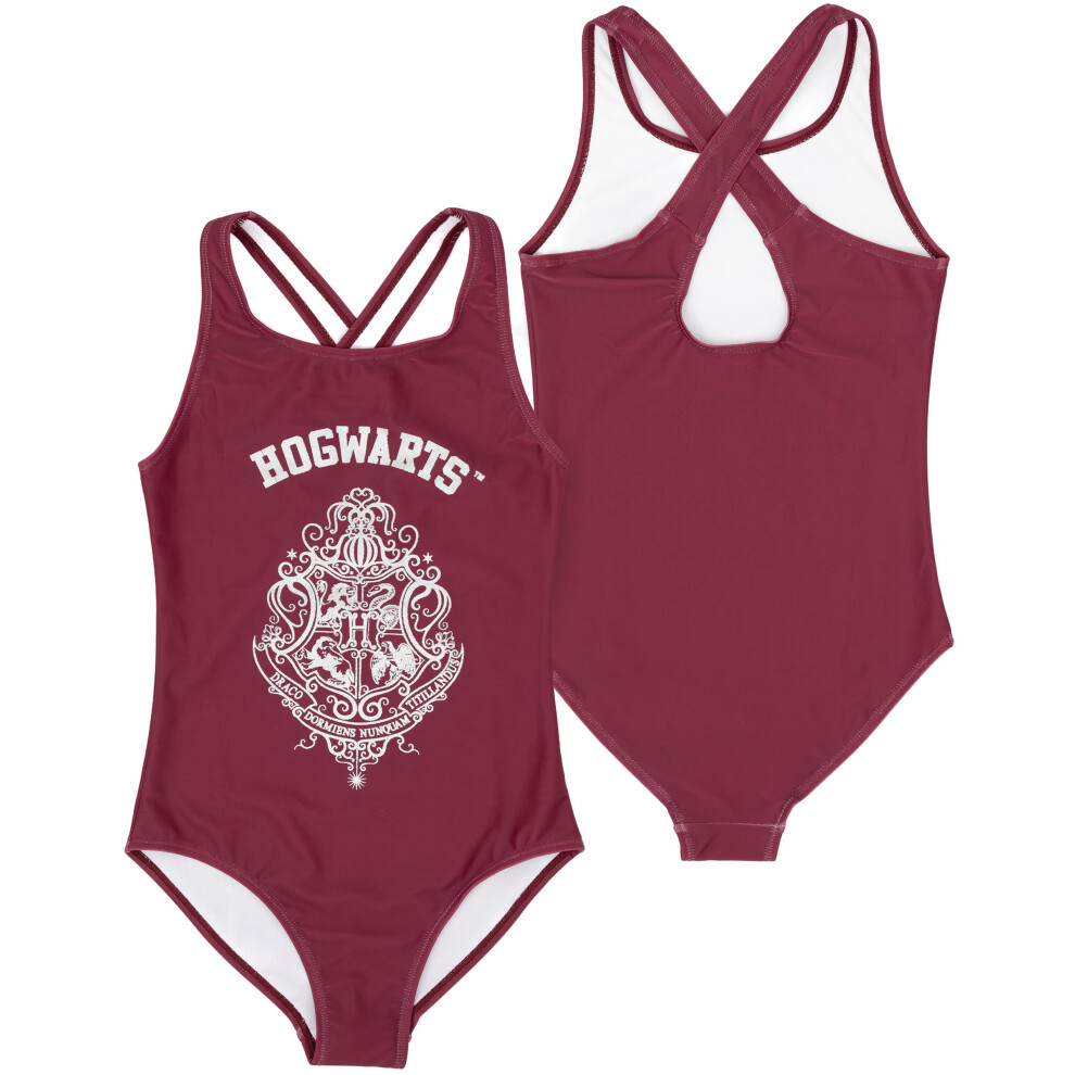 (5-6 Years) Harry Potter 1 Piece Swimming Costume (Girls Purple)
