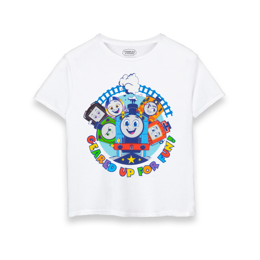 (3-4 Years) Thomas and Friends Short Sleeved T-Shirt (Boys White)