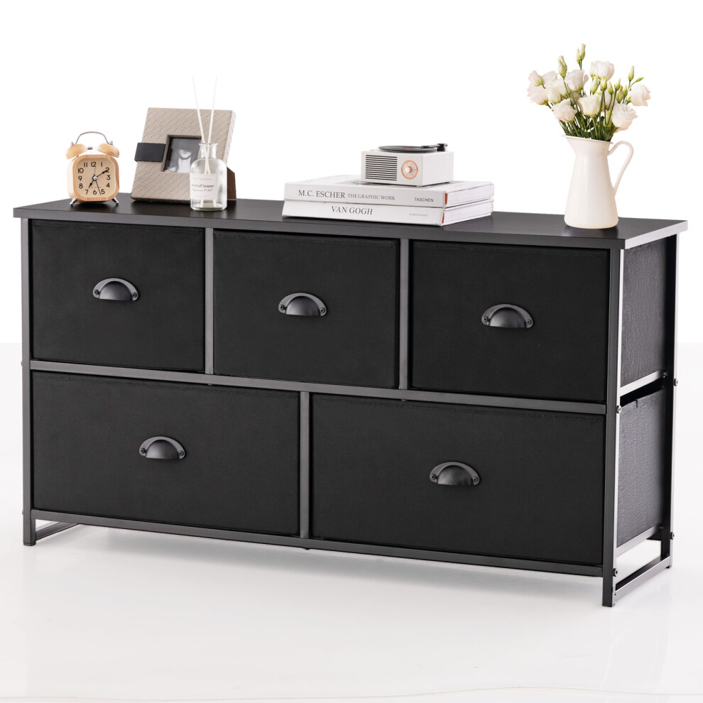 Fabric Drawer Cabinet Chest of Drawers with Sturdy Metal Frame