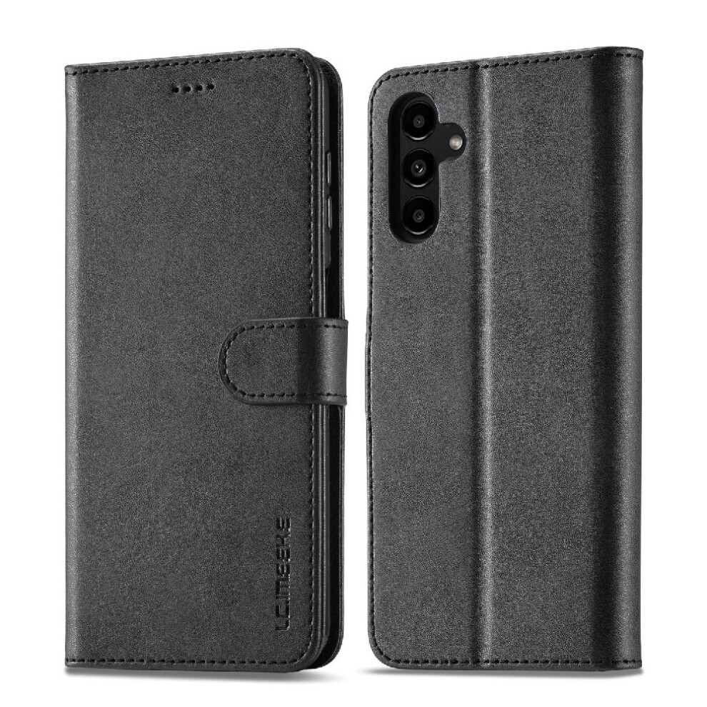 (Black) Case For Samsung Galaxy S23 Fe 5G Card Slots Wallet With Holder Calf Texture Horizontal Flip Leather Case Black 764762618001