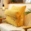 (yellow) Soft Plush Wedge Sofa Bed Back Rest Reading Pillow,Back Support Pillow For Bed 1