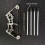 (Silvery) 1pc Mini Compound Bow And Arrow Set For Target Catching, Game Pocket Bow, Survival Bow, Arrow Gift 1